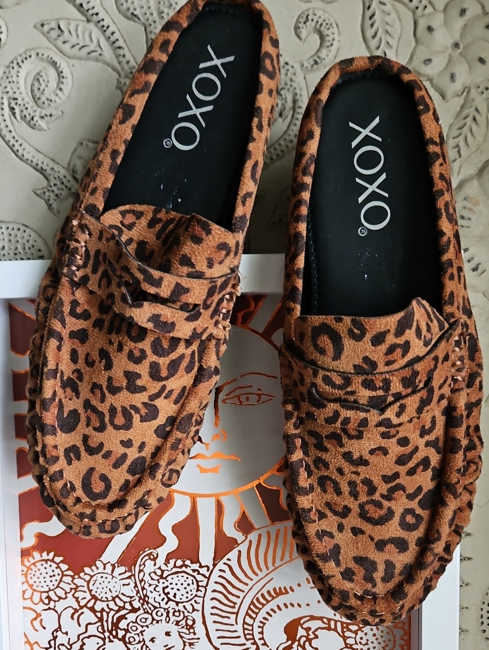 XOXO Leopard Print Slip-On Loafers - Brown & Black